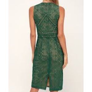 Bardot Dresses - NWT Bardot EVE DARK GREEN LACE SHEATH MIDI DRESS Bardot Dresses - NWT Bardot EVE DARK GREEN LACE SHEATH MIDI DRESS